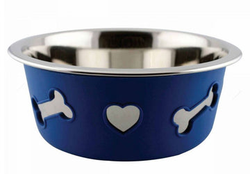 Weatherbeeta Non-Slip Stainless Steel Silicone Bone Dog Bowl